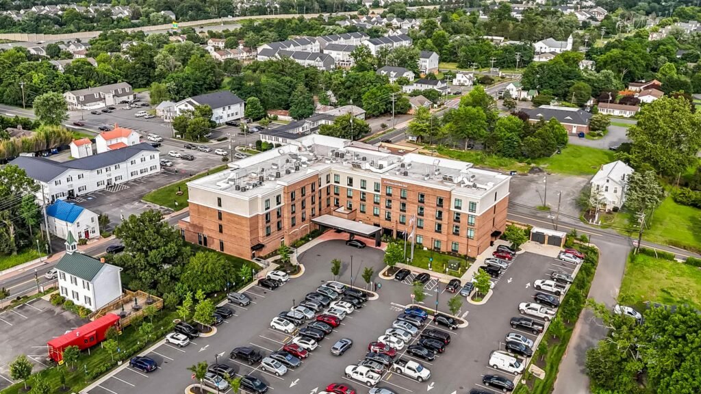 haymarket virginia hotel aerial downtown